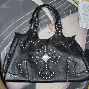 Black Studded Women's Bag